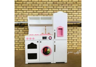 ست اشپزخانه کودک ست اشپزخانه کودک جنس mdfترک رنگ پلی یورتان ضدخش ابعاد