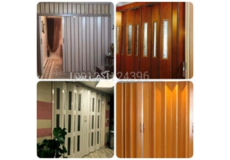درب آکاردئونی چوبی pvc و mdf تولید و اجرا پارتیشن های کشویی چوبی پی وی