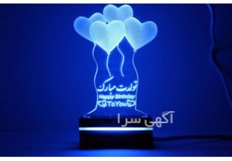 هدیه تولد بالبینگ سه بعدی چراغ خواب سه بعدی ابعاد پایه 8 در 3 5 به قطر