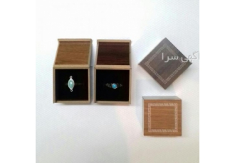 جعبه انگشتری چوبی