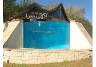نصب شیشه کف آکرولیک استخر نمای شفاف استخر جداسازی استخر با شیشه