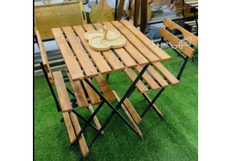 میزصندلی تاشو فلزی چوبی روسی