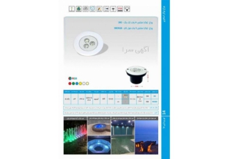 چراغ توکار استخری مستطیل استیل 36وات Ledmanمدل 36STRGB