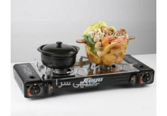 اجاق گاز سفری فندک دار مسافرتی دو شعله جینیو