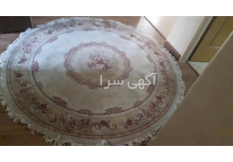 فرش گرد فرش دایره ای فرش دایره ای فرش گرد 2 در 2 تازه شسته شده