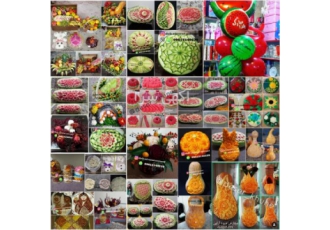 حکاکی هندوانه شب یلدا