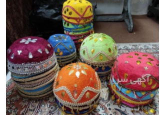 کلاه سنتی توپی انواع کلاه سنتی دست ساز در طرح و رنگ مختلف پولکی و ملیله