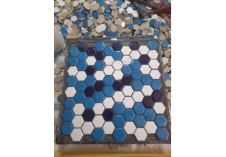 کاشی استخری پشت توری فروش کاشی استخری پشت توری چهار گوش و شش گوش