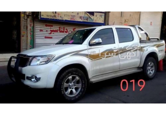 خط کشی استیکر برچسب بدنه هایلوکس پیکاپ ریچ کاپرا وینگل انواع خط کشی