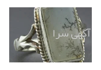انگشتر عقیق شجری دست ساز مردانه کد:۲۵۴۷۷ در مشهد انگشتر درشت نقره 925