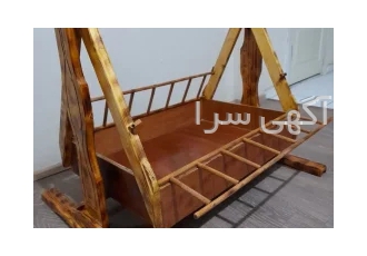 گهواره کودک یا ننو نوزاد با چوب طبیعی روسی