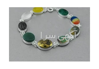 دستبند چند جواهر سفارشی زیبا و خاص کد:۳۰۹۳۳ در مشهد سفارش دستبند نقره