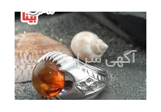 انگشتر دست ساز کهربا و الماس مردانه کد:۳۰۳۱۹ در مشهد انگشتر نقره مردانه