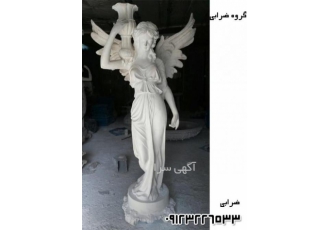 مجسمه فرشته بالدار   مجسمه زن بالدار سنگی و فایبرگلاس