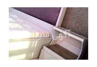 تخت ۲ نفره و پاتختی در نور تخت خواب 2 نفره سایز استاندارد