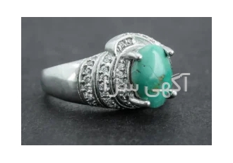 فروش انگشتر فیروزه نیشابوری اصل کد:۱۹۷۵۲ در مشهد انگشتر نقره 925 عیار