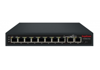 PoE سوئیچ ۸ پورت ۱۰/۱۰۰mbps دارای ۲ پورت آپلینک گیگ این محصول یک POE