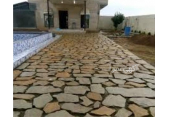اجرای سنگ لاشه دیوار و نما نصب زیبا در ارجمند اجرای سنگ لاشه کف چکشی