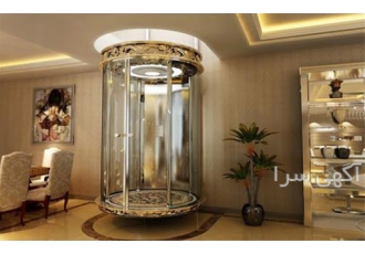فروش آسانسور هیدرولیک کششی روملس شیشه ای