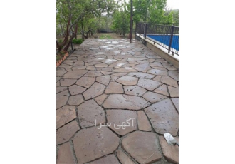 فروش سنگ لاشه ورقه ای قهوه ای در رشت تولید و فروش سنگ ورقه ای قهوه ای