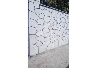 اجرای سنگ لاشه دیوار نما سفید در بومهن ارائه دهنده خدمات اجرای سنگ لاشه