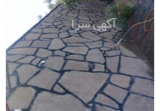 فروش سنگ ورقه ای اجرای محوطه سازی کف دیوار