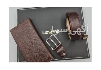 ست هدیه مردانه لیزارد با چرم طبیعی مدل L۶ در تهران ست چرم لیزارد مناسب