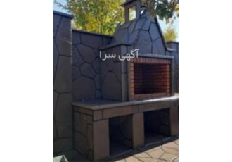 اجرای سنگ لاشه نصب سنگ لاشه باربیکیو نصب زیبا