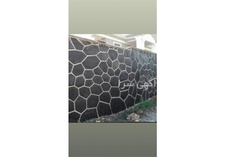 اجرای سنگ لاشه بهترین شکل منظم کف برشی دیوار