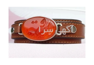 دستبند عقیق قرمز خراسانی حکاکی یا رقیه_کد:۳۱۲۴۸