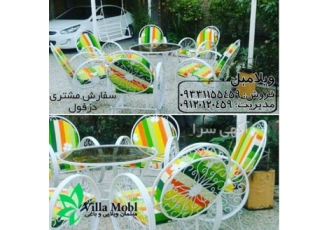 میز و صندلی فرفورژه در ایلام ست فرفورژه #128070 #128071 برند #ویلامبل #