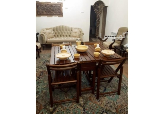 میز نهار خوری تاشو تمام چوب زیبا محکم با دوام در تبریز نیما چوب تولید