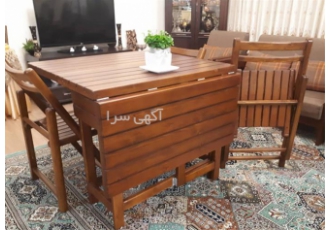 میز و صندلی تمام چوب دارای ضمانت در اراک میز و صندلی های تمام چوب تاشو