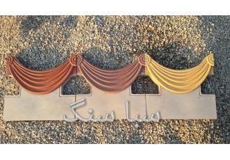 فروش جدول و دوردرختی رنگی برای تزیین باغچه بتن سنگ سبا تولید کننده