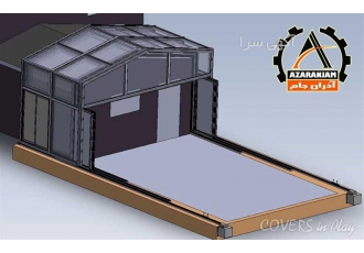اجرای سقف متحرک رستوران با شیشه سکوریت نشکن شفاف