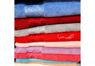 قیمت ارزان حوله حمامی در ترکمن حوله حمامی آذربافت دور و نخ جذب آب فوق