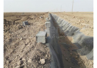 اجرای کانال انتقال آب با ورق ژئوممبران در آبادان در تهران اجرای کانال