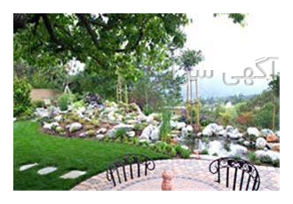 محوطه سازی -سنگ کاری-فضای سبز-آلاچیق