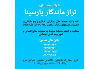 ترازماندگار پارسینا 1 خدمات حسابداری شامل مشاوره مالی و حسابداری تحریر