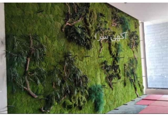 طراحی و اجرای دیوار سبز خزه ای چمن مصنوعی