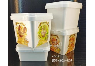 فروش ظرف لیبل دار کره ۵۰۰ سی سی در تهران طرف لیبل دار کره گیری با 4 طرف