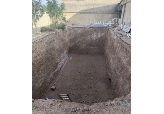انجام خدمات استخر با بیل مکانیکی در باغستان خدمات استخر با بیل مکانیکی