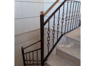 اجرا نرده آهنی ساده و فرفوژه ، قیمت پله گرد فلزی