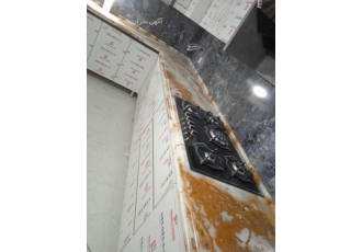 صفحه کابنت جزیره باسنگ طبیعی سنگ طبیعی ساخت صفحه کابنت دیواری جزیره