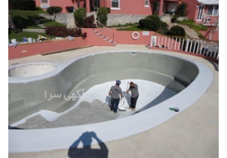 آب بندی با مواد نانو استخر اجرای رنگ آبی استخری در رشت آب بندی استخر
