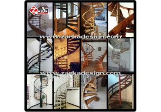 پله گرد فلزی و چوبی در لاهیجان طراحی پله گرد فلزی شرکت تولیدی صنعتی