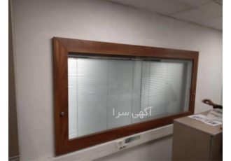اجرای پارتیشن دو جداره MDF ، پرده کرکره فلزی ولومی