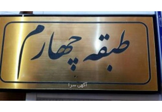 پلاک استیل و طلایی و راهنمای طبقات