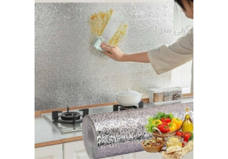 فویل چسبی کابینت نقره ای ۳ متری برچسب کاشی در تهران فویل آلومینیومی