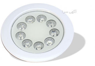 چراغ توکار استخری مولتی کالر ۹ وات ایمکس در تهران نسبت به نفوذ اشعه